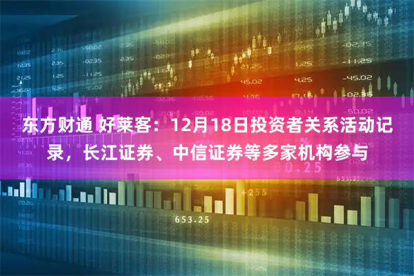 东方财通 好莱客:12月18日投资者关系活动记录,长江证券、中信证券等多家机构参与